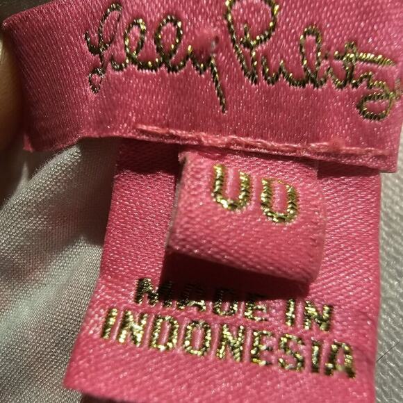 Lilly Pulitzer Size 00 1970's Inspired Jourdana Coral Starburst Eyelet Blouse - Picture 4 of 8